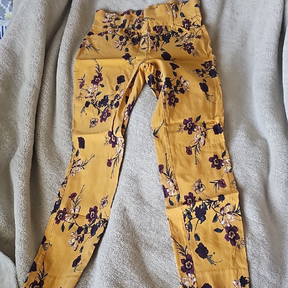 Jules & Leopold Mustard Floral Leggings